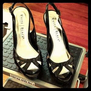 White House Black Market Patent Leather Platform Heels